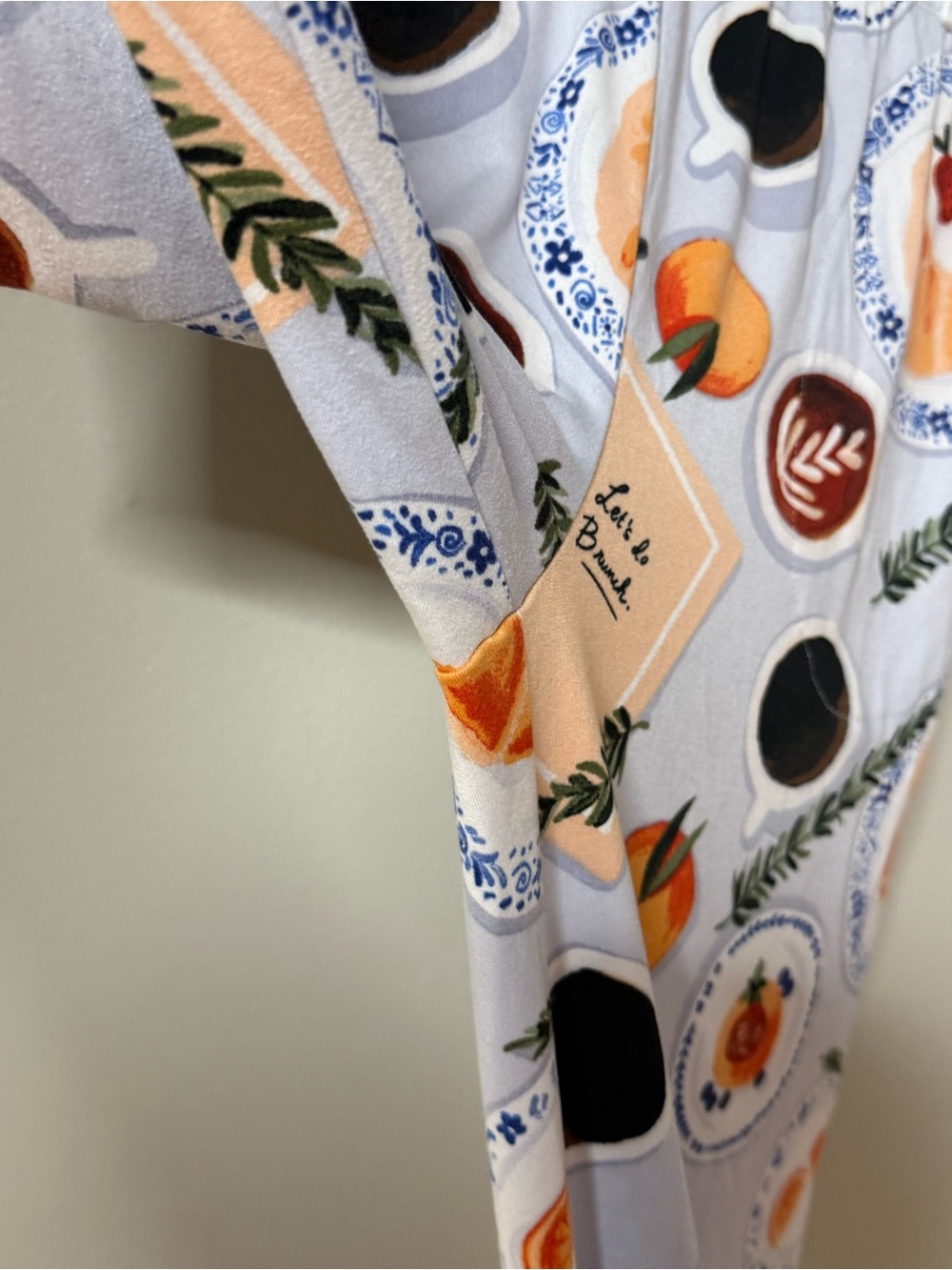Beauty Sleep Social Pajama Set Womens Breakfast Coffee Croissant Billie Small - Picture 13 of 16
